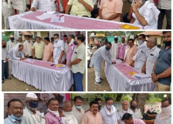 भाजपा सरकार च्या शेतकरी काळा कायदा विरोधात एरंडोल ला कॉग्रेस चा एल्गार