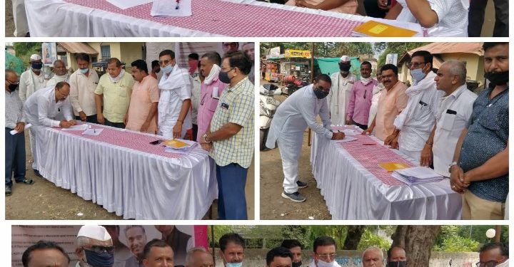 भाजपा सरकार च्या शेतकरी काळा कायदा विरोधात एरंडोल ला कॉग्रेस चा एल्गार