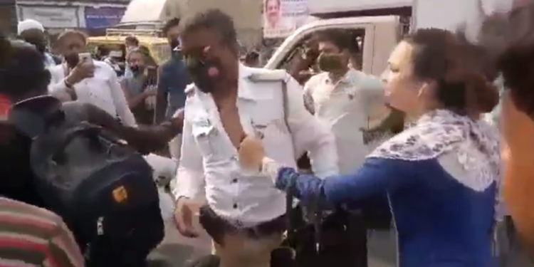 वर्दीवर हल्ला करणाऱ्या त्या महिलेला साथीदारासह अटक