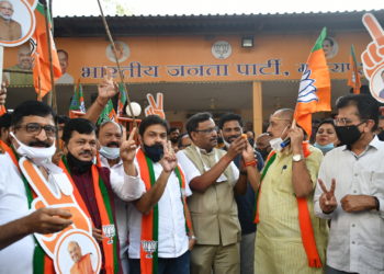 भाजपा प्रदेश कार्यालयात जल्लोष…