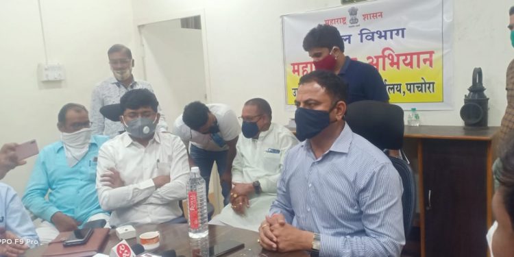 पाचोरा व्यावसायिकांनी कोरोना चाचणी करणे बंधनकारक – आ.किशोर पाटील