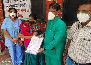 नवजात शिशु ची कोरोनावर मात ; २७ व्या दिवशी आईसह बाळाचा डिस्चार्ज