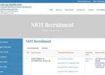 राष्ट्रीय समुद्र तंत्रज्ञान संस्थेत विविध पदांच्या २३७ जागा ; पगार ७८ हजारापर्यंत