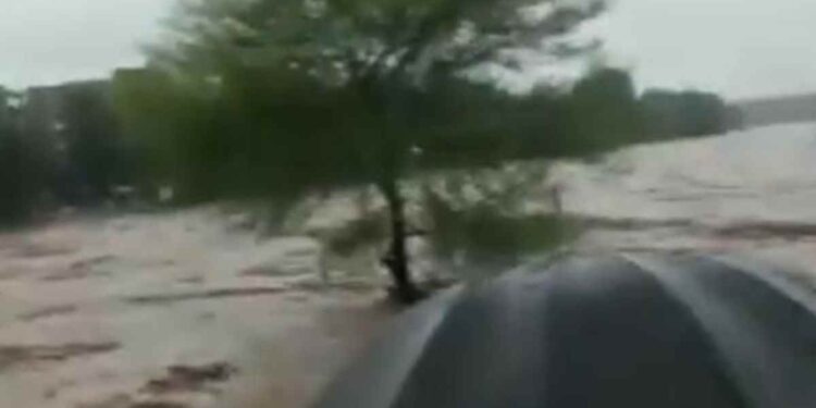 चाळीसगावला महापुराच्या पाण्याचा वेढा ; नागरिकांना शाळेमध्ये हलविले