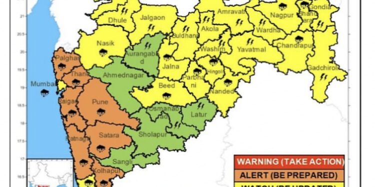 राज्यात अतिमुसळधार पावसाची शक्यता  ; बंगालच्या उपसागरातील कमी दाबाचे क्षेत्र झाले तीव्र