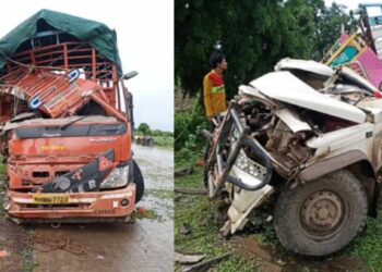 आयशरची पिकपला धडक ; एक ठार, दोन गंभीर जखमी