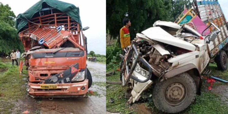 आयशरची पिकपला धडक ; एक ठार, दोन गंभीर जखमी