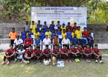 फुटबाॕल लीग स्पर्धेत जैन स्पोर्टस अकॕडमी विजयी