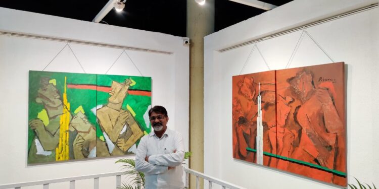 ‘भाऊंना भावांजली’ महोत्सवांतर्गत ‘लाॅकडाऊन डायरी’ चित्र प्रदर्शनाचे उद्घाटन