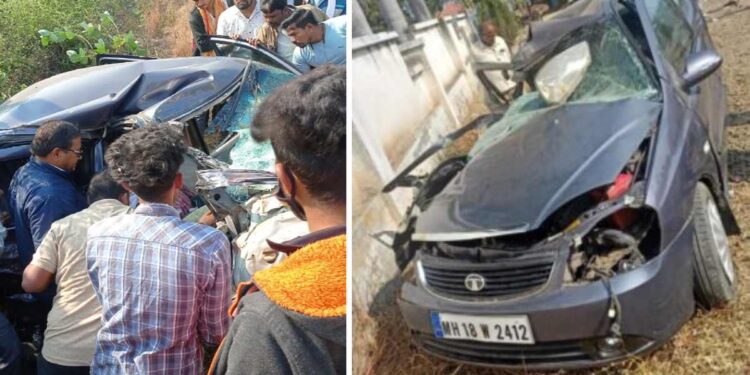 जिल्ह्यात अपघाताची मालिका सुरूच, भीषण अपघातात २ ठार, तीन गंभीर