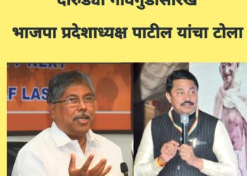 नाना पटोलेंचे वक्तव्य दारुड्या गावगुंडासारखे ;  चंद्रकांतदादा पाटील यांचा टोला
