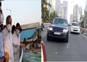अजितदादांच्या गाडीचे स्टेअरिंग आदित्य ठाकरेंच्या हाती