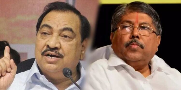 चंद्रकांतदादाच्या सरकार कोसळण्याच्या वक्तव्यावर खडसेंनी टीका, म्हणाले..