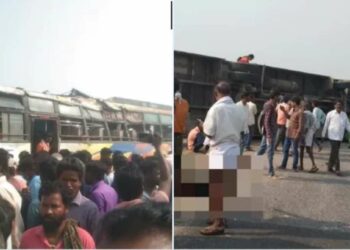 कर्नाटकात भीषण अपघात : बस पलटी होऊन ८ ठार, २० हून अधिक गंभीर