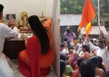 राणा दाम्पत्याची घरातच प्रार्थना! घराबाहेर शिवसैनिक आक्रमक
