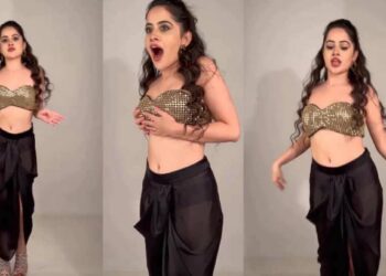 अन् उर्फी जावेदचा कॅमेऱ्यासमोर टॉप सरकला, पुढे काय झाले पहा व्हिडीओ