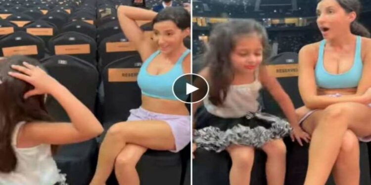 चिमुकलीच्या डान्स स्टेप्स पाहून नोरा फतेला बसला आश्चर्याचा धक्का ! पाहा Video