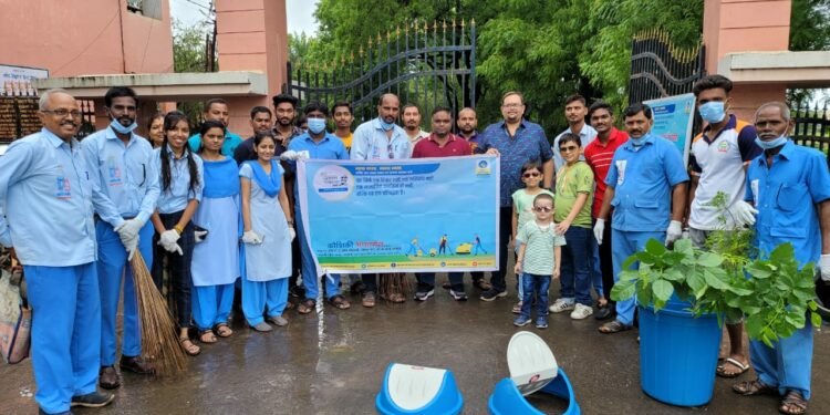 कौशिकी भारतगॅस तर्फे श्रमदान व स्वच्छता अभियान