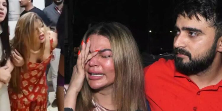 प्रियकराला रस्त्यात KISS मागत होती, आदिलने राखी सावंतला पायाने केली मारहाण