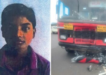 नशिराबाद रेल्वे उड्डाणपुलाजवळ पुन्हा अपघात ; बसच्या धडकेत दुचाकीस्वार तरुण जागीच ठार