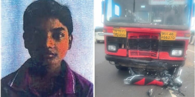 नशिराबाद रेल्वे उड्डाणपुलाजवळ पुन्हा अपघात ; बसच्या धडकेत दुचाकीस्वार तरुण जागीच ठार