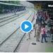 प्लॅटफॉर्मवरून थेट रेल्वे रुळावर पडला, तेव्हड्यात भरधाव येत होती ट्रेन, मग….पहा व्हायरल Video