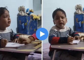 अभ्यास न करत असल्यानं आईने मारले, वडिलांनी विचारले का रडतोस, मुलगा म्हणाला.. पहा Video