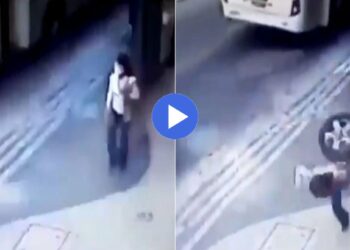 रस्त्याने चालणाऱ्या मुलीसोबत घडला असा भीषण अपघात, पहा घटनेचा Video