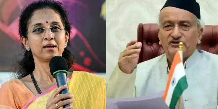 राज्यपालांच्या विधानावरून सुप्रिया सुळे आक्रमक, म्हणाल्या..