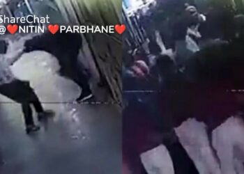 शिक्षकाला विद्यार्थ्यांसमोरच मारहाण ; शाळेतील सीसीटीव्ही कॅमेऱ्यात ‘या’ घटनेचा व्हिडिओ कैद