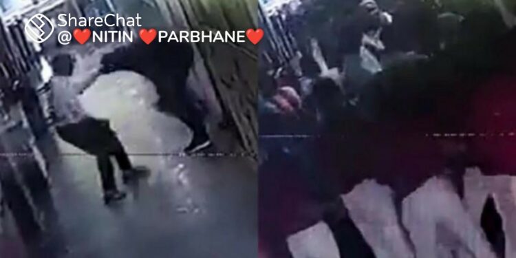 शिक्षकाला विद्यार्थ्यांसमोरच मारहाण ; शाळेतील सीसीटीव्ही कॅमेऱ्यात ‘या’ घटनेचा व्हिडिओ कैद