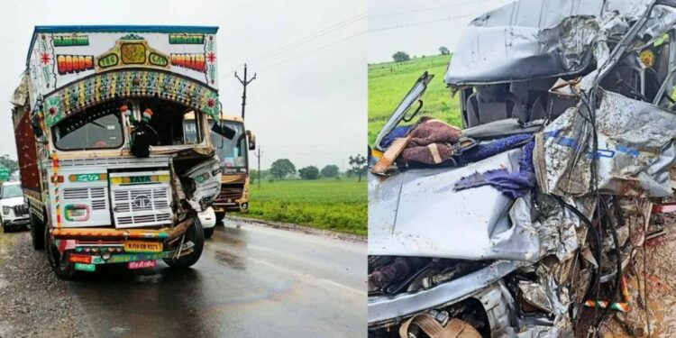 भीषण अपघात ! शाळेत जाणाऱ्या मुलांची जीप ट्रकला धडकली, 4 मुलांचा मृत्यू