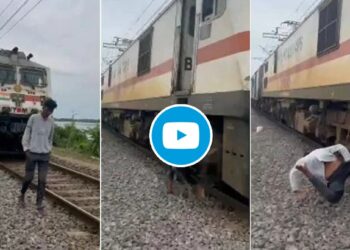 युवक रेल्वे ट्रॅकजवळ बनवत होता ‘इंस्टाग्राम रील’, तेवढ्यात मागून आली ट्रेन अन्.. पहा हा थरार Video