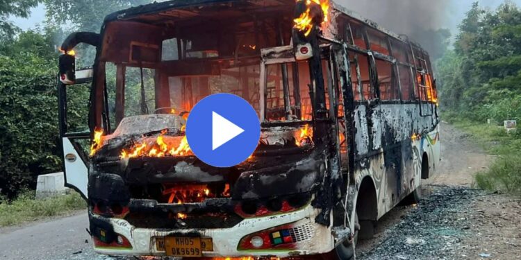 नाशिकमधील बस दुर्घटनेनंतर आणखी एक थरकाप उडवणारी घटना ; घटनेचा थरारक Video