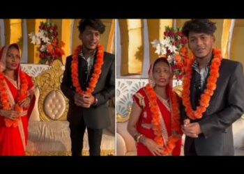 अजब प्रेम की गजब कहाणी ! 21 वर्षीय तरुण 52 वर्षीय महिलेच्या प्रेमात पडला, लग्नही केलं