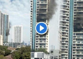 मुंबईतील वन अविघ्न इमारतीच्या 35व्या मजल्याला भीषण आग, आगीचा Video व्हायरल
