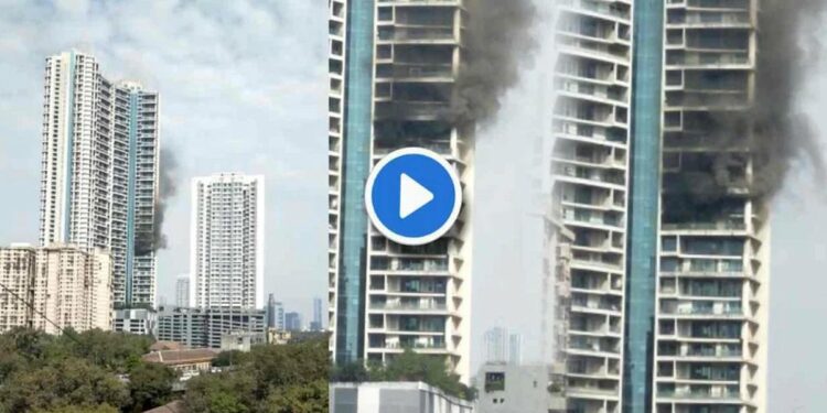 मुंबईतील वन अविघ्न इमारतीच्या 35व्या मजल्याला भीषण आग, आगीचा Video व्हायरल