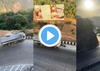 मुंबई-पुणे द्रुतगती मार्गावर ब्रेक फेल झालेल्या ट्रकचा थरार, पाहा Video