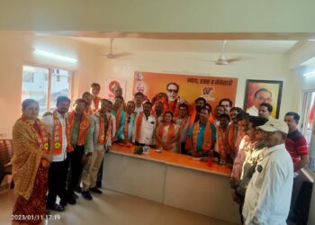 शिवसेना उद्धव बाळासाहेब ठाकरे गटाच्या नवनियुक्त पदाधिकारींचा सत्कार