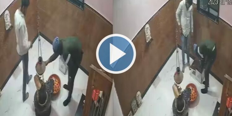 महादेवाच्या मंदिरातील दानपेटी फोडली ; चोरटे CCTV कॅमेऱ्यात कैद