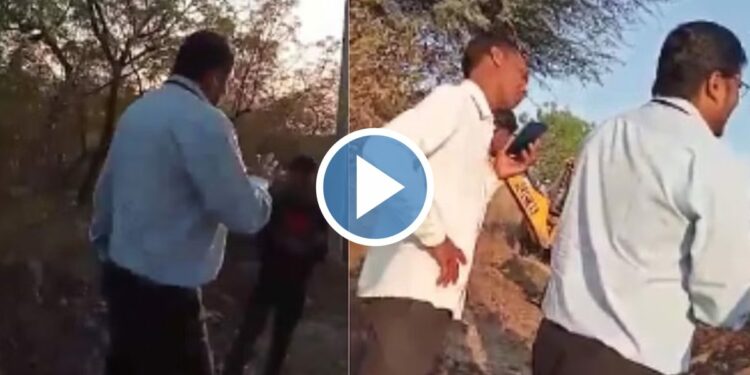 … त्यांना जेसीबीच्या खोऱ्या खाली पुरून टाक ; अधिकाऱ्याची गावकऱ्यांना धमकी, व्हिडीओ व्हायरल