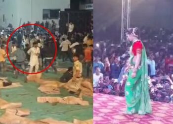 गौतमी पाटीलच्या कार्यक्रमात तुफान राडा ; पोलिसांचा हुल्लडबाजांवर लाठीचार्ज, VIDEO व्हायरल