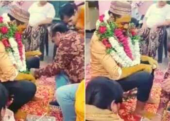 नवरदेवाला हसत-खेळत लावत होता हळद, पण क्षणात होत्याच नव्हतं झालं ; पहा हृदय पिळवटून टाकणारा Video