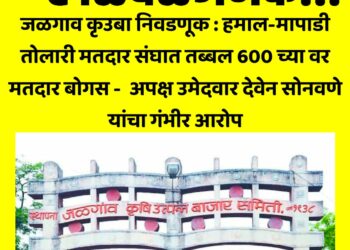 हमाल-मापाडी तोलारी मतदार संघात सहाशेच्या वर मतदार बोगस ; अपक्ष उमेदवार देवेन सोनवणे यांचा गंभीर आरोप