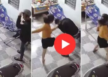 अर्रर्रर्र..! घरात पाऊल ठेवताच बायकोने पतीला धू धू धूतला; व्हिडिओ झाला प्रचंड व्हायरल