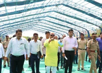 ‘शासन आपल्या दारी’ कार्यक्रमाची तयारी अंतिम टप्प्यात; पालकमंत्री ना. पाटील यांनी केली कार्यक्रमस्थळाची पाहणी