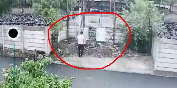 धक्कादायक! पोलीस कर्मचाऱ्याने रागात विजेच्या डीपीत हात घातला अन्… घटना CCTV कैद