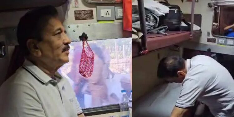 ना पीए, ना पोलीस सुरक्षा; गिरीश महाजनांचा नांदेड ते मुंबई एकट्याने रेल्वे प्रवास