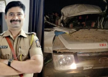 भयंकर! पोलिसांच्या धावत्या वाहनावर पडले वृक्ष, पोलीस निरीक्षकासह चालक ठार