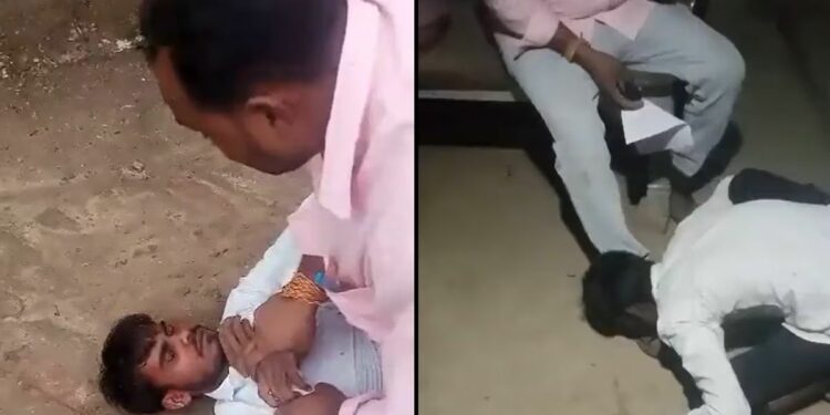 दलिताला मारहाण, नंतर चप्पल चाटायला लावली ; घटनेचा VIDEO व्हायरल